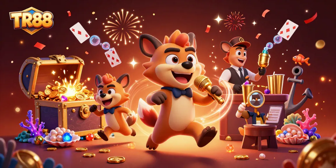 Join the fun at TR88 as hyenas manage a comedy casino with vibrant games and laughter.