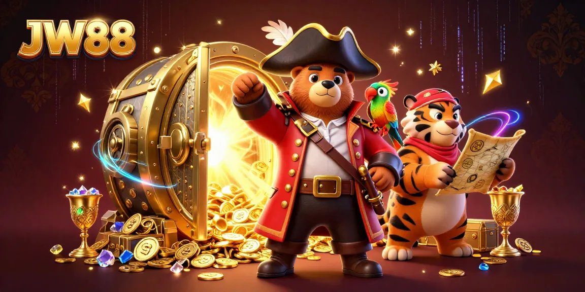 Engage with the excitement of JW88 casino treasure with vibrant 3D characters and sparkling rewards.