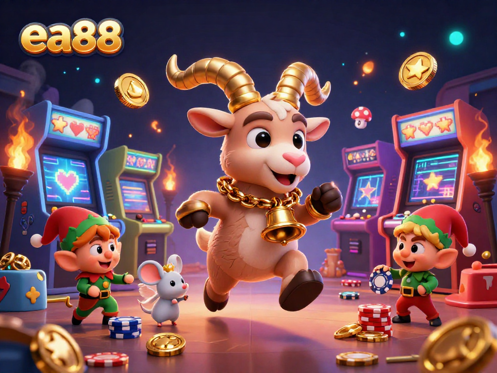 ea88 captures players in a vibrant casino scene with animated characters in a dynamic game setting.