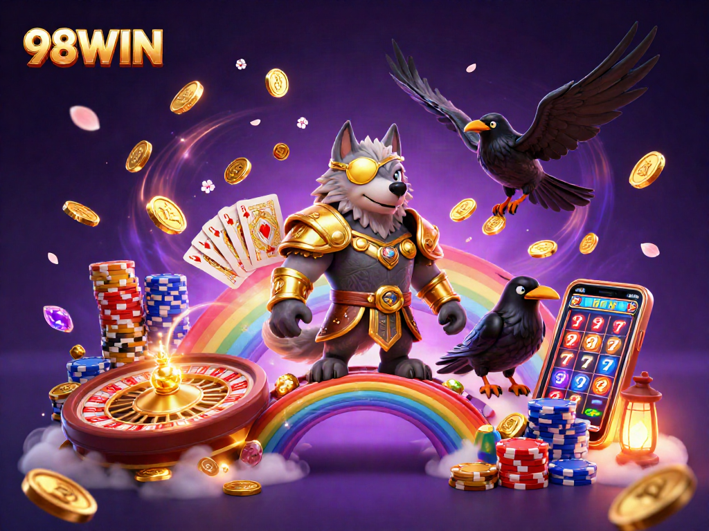 Experience the thrilling world of 98WIN with Odin, ravens, and casino magic!