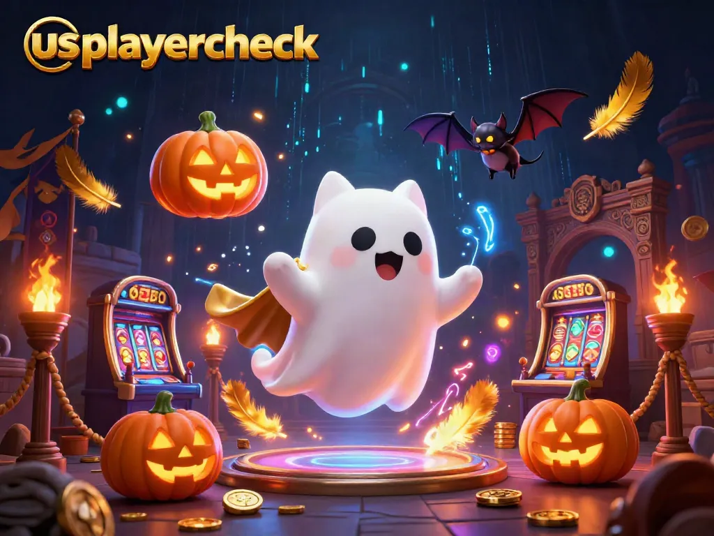 Experience thrilling gaming with usplayercheck featuring ghostly characters in a vibrant casino scene.