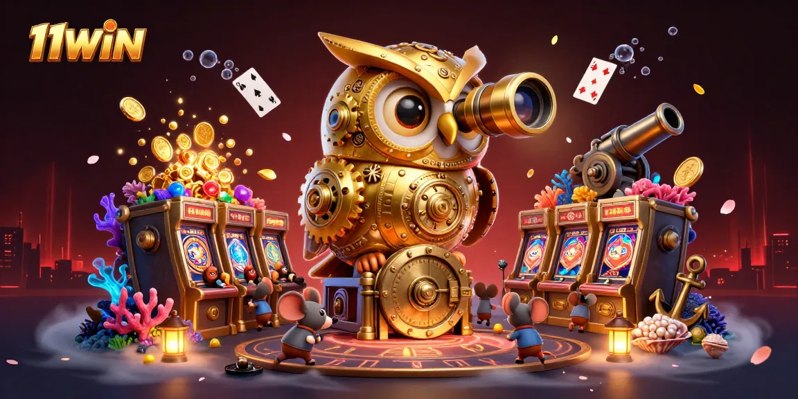 Experience the thrill at 11WIN casino with vibrant 3D characters and action-packed elements.