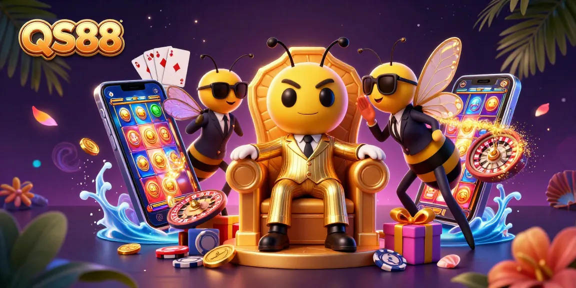 Experience thrilling slots at QS88 with captivating characters and vibrant gaming elements.