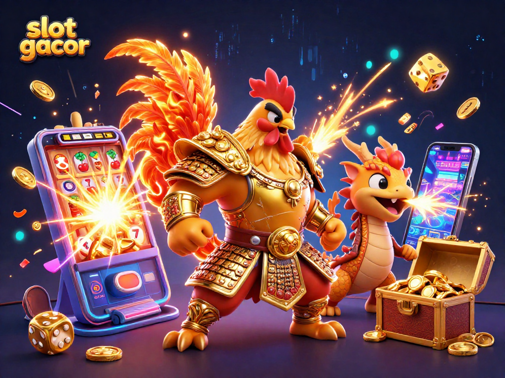 Spin the slot gacor reels for epic wins with roaring dragon and warrior excitement!