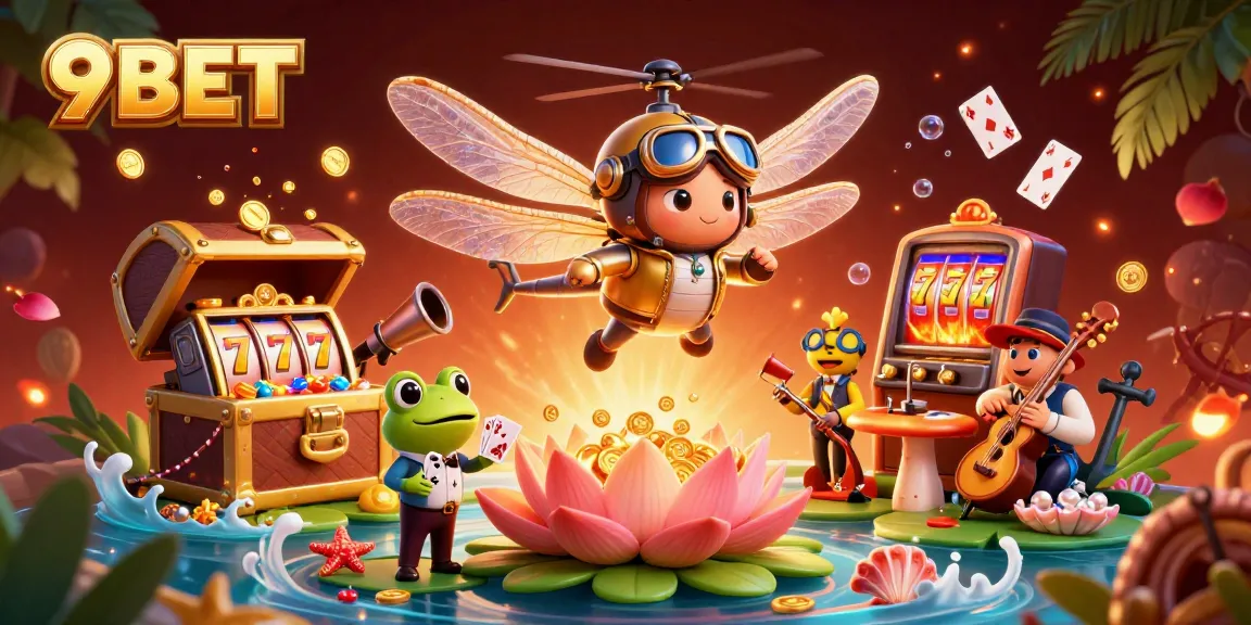 Experience the thrill of winning at 9BET with vibrant 3D casino characters and lively gameplay elements.