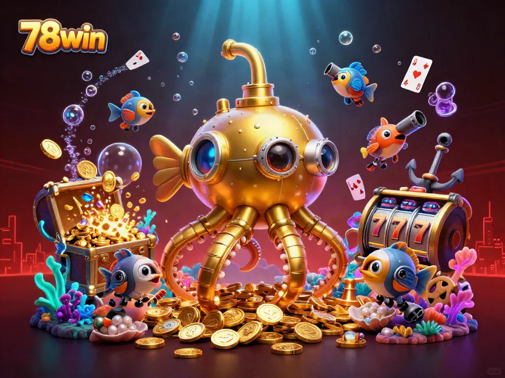 Experience thrilling slots and jackpots with 78win’s captivating casino adventures in a vibrant underwater world.