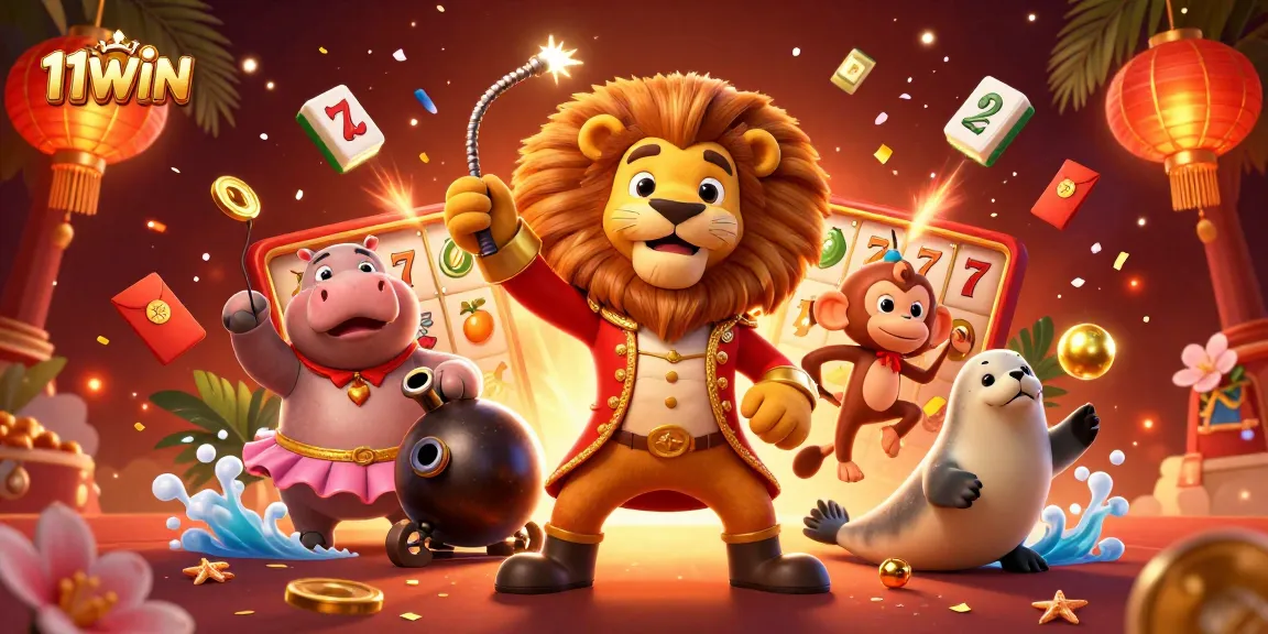 Experience the vibrant gaming world of 11WIN with a dynamic casino scene full of excitement.