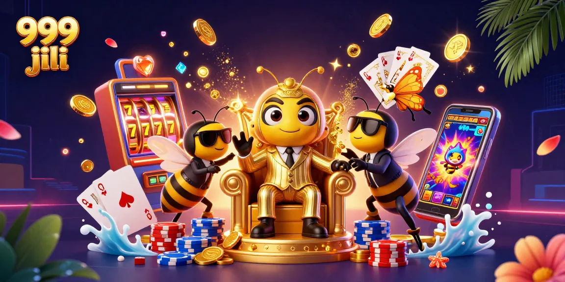 Experience the excitement of 999 jili with vibrant slot machines, golden coins, and a dynamic casino atmosphere.