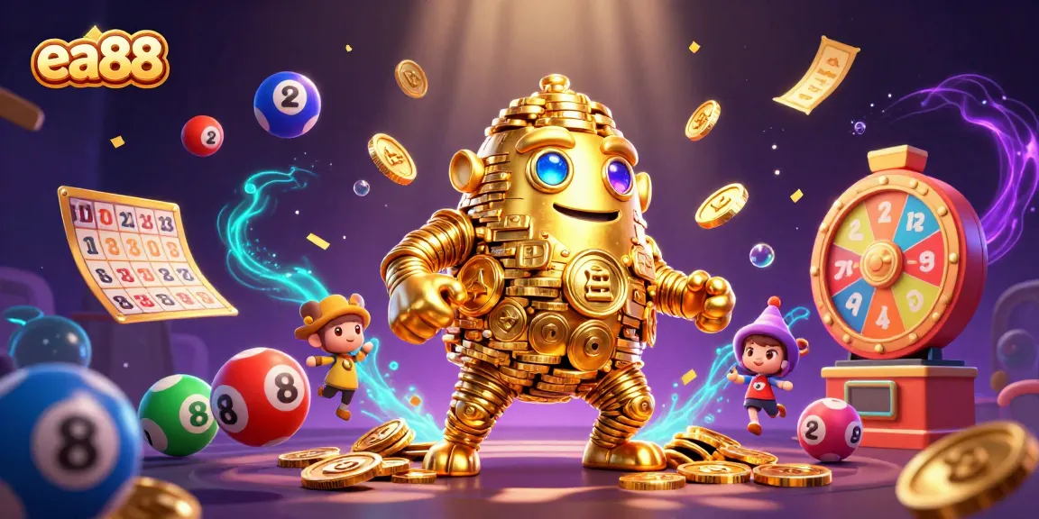 Experience the thrill of winning at ea88 with vibrant gameplay elements and a golden golem.